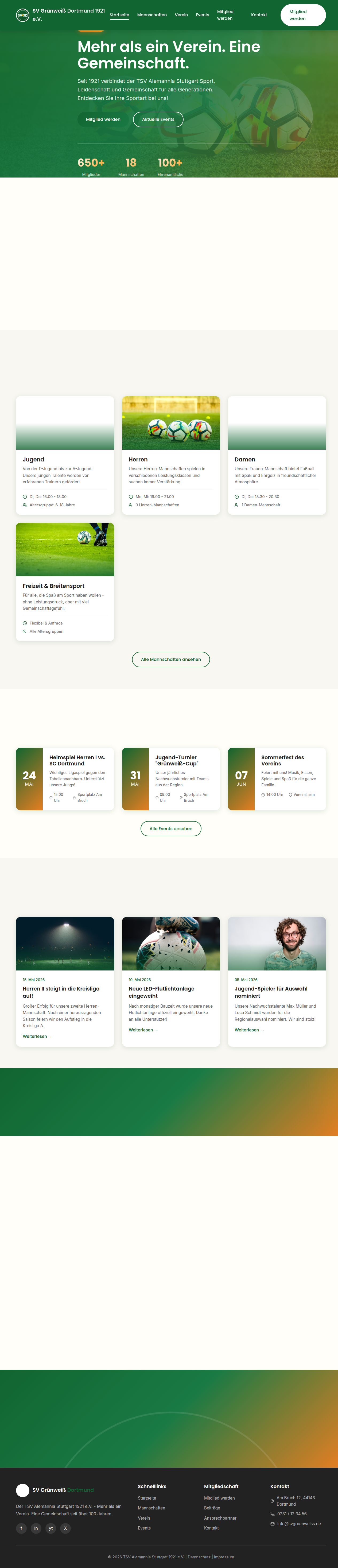 SV Grünweiß Template